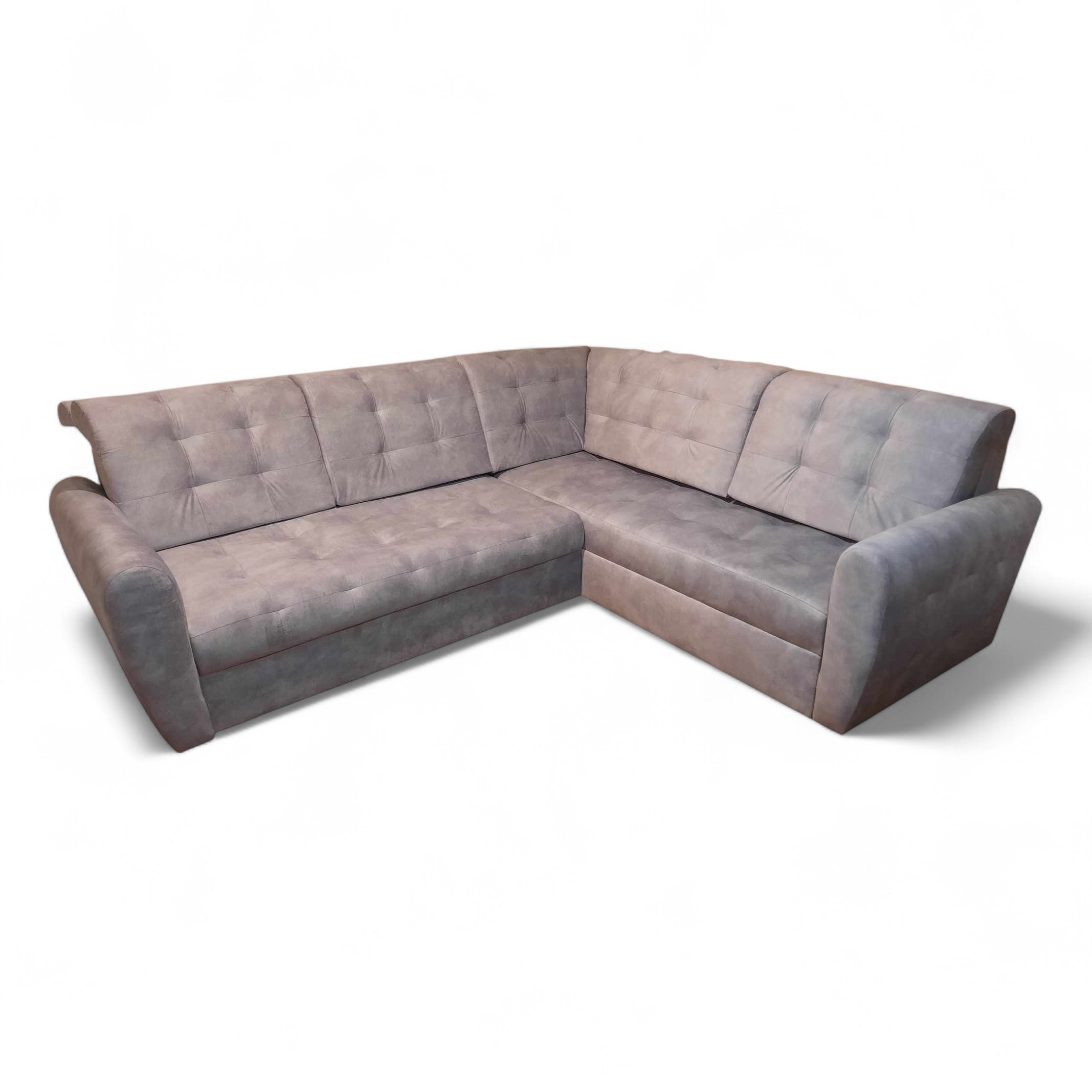 Szary narożnik tapicerowany